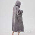 Bequeme Plüsch warme dicke Sherpa Hoodie Wearable Decke